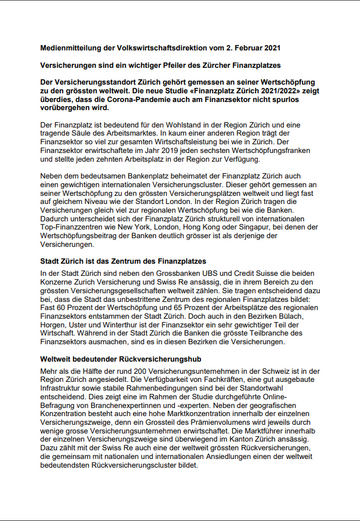 Medienmitteilung vom 02.02.2021